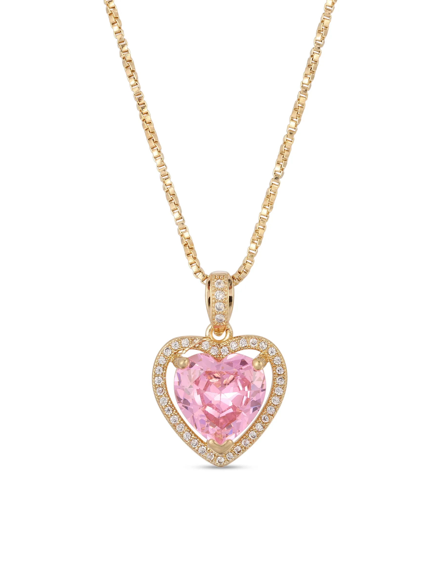 The Mini Heart Necklace - Pink sold by Vanessa Mooney