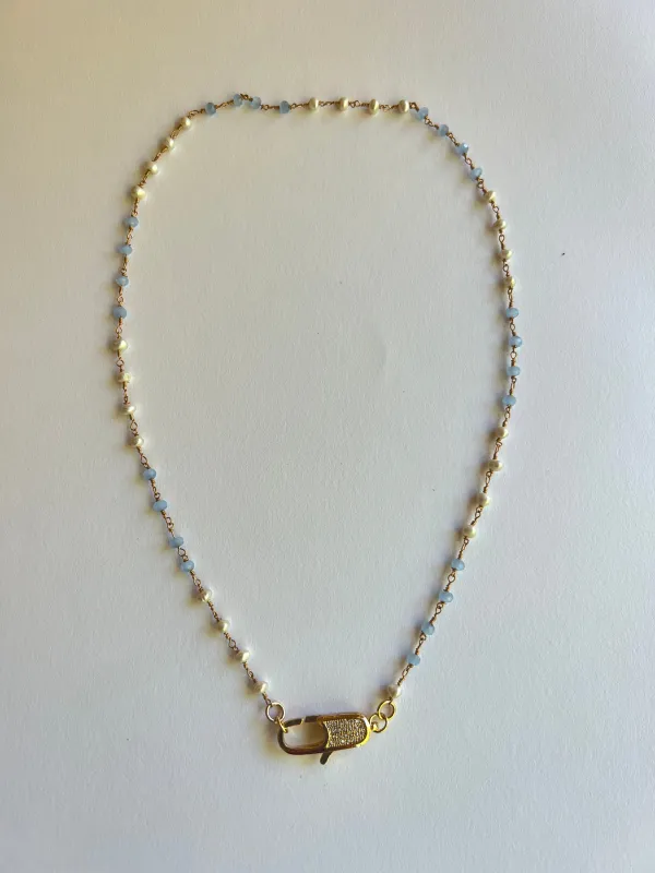 The Pearl & Stone Necklace sold by Vanessa Mooney