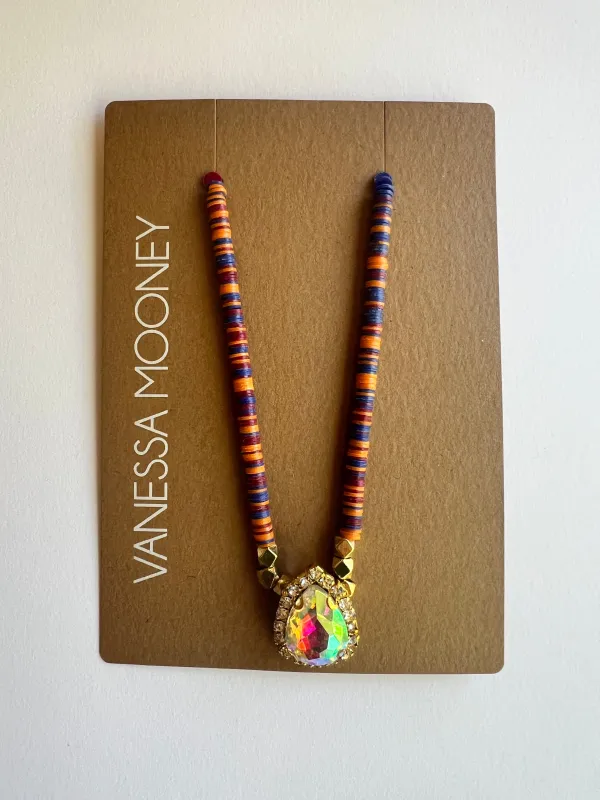 The Crystal Teardrop Necklace sold by Vanessa Mooney