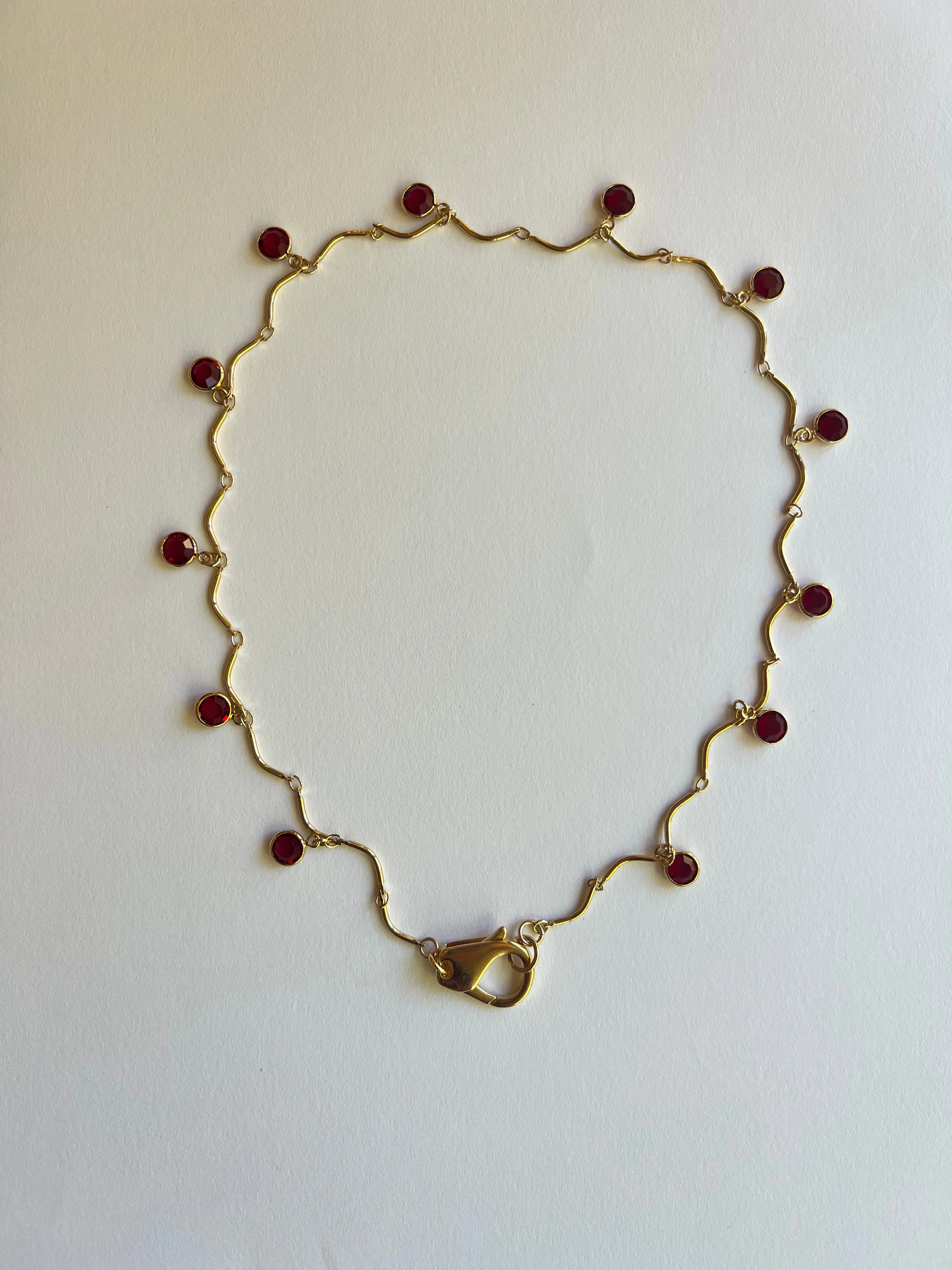 The Ruby Red Crystal Necklace sold by Vanessa Mooney