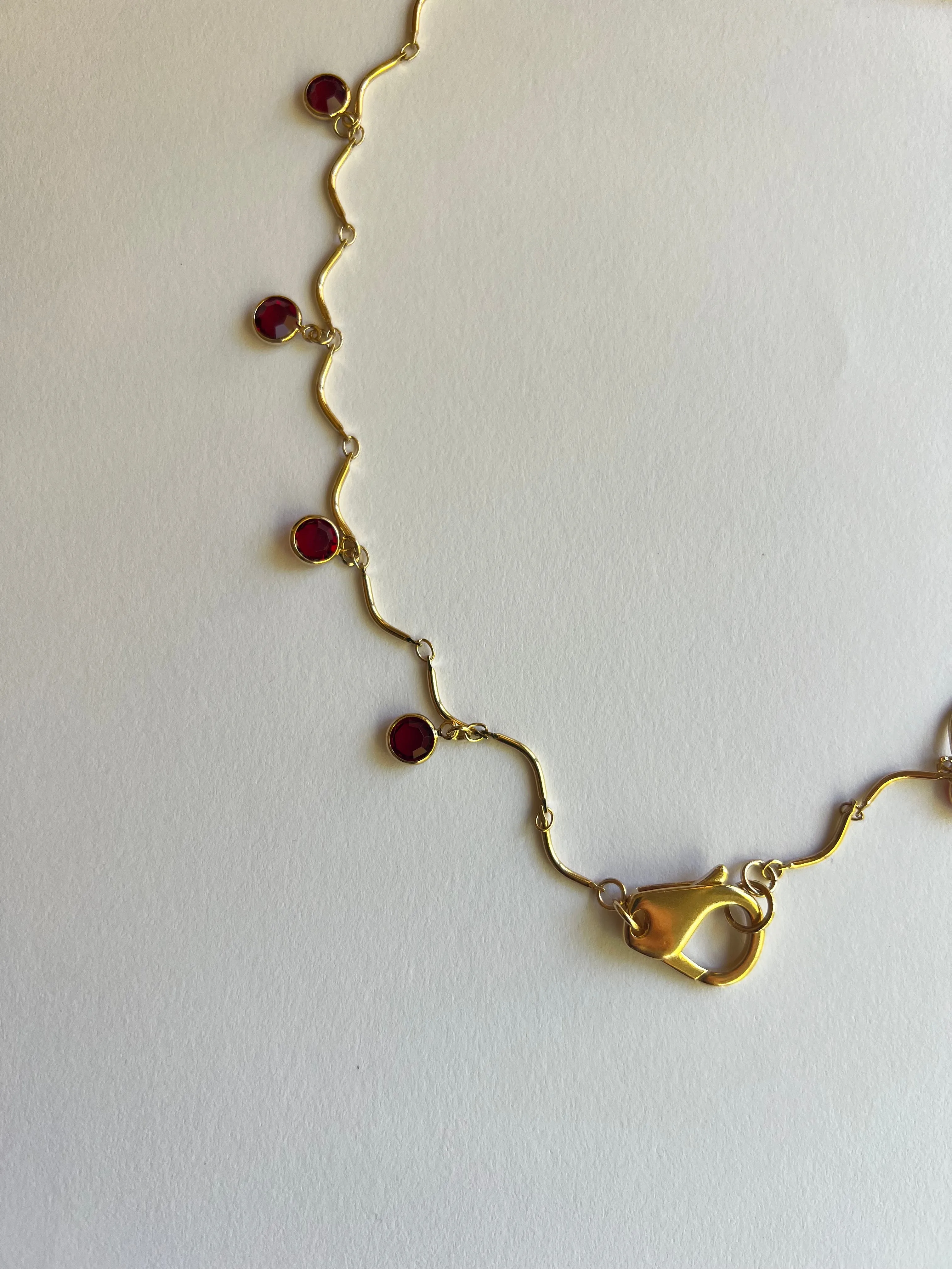 The Ruby Red Crystal Necklace sold by Vanessa Mooney product image thumbnail 2