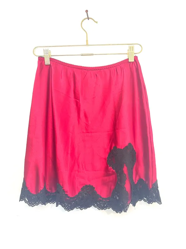 Vintage Red & Black Lace Slip sold by Vanessa Mooney