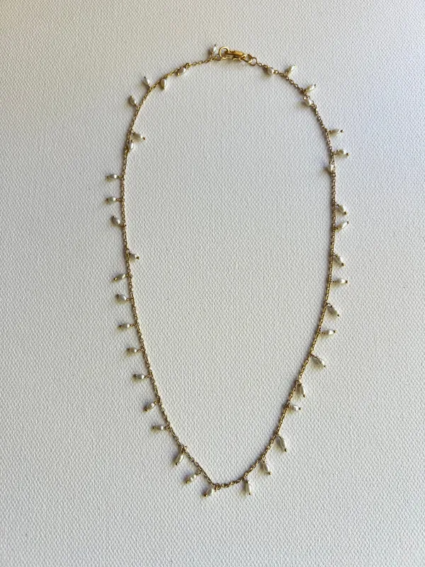 The Mini Pearl Drop Necklace sold by Vanessa Mooney
