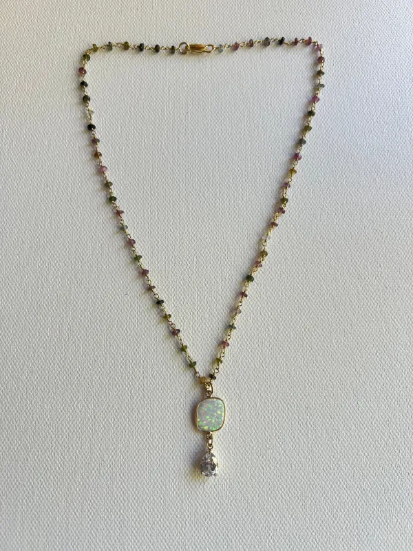 The Multi-Stone & Moonstone Necklace sold by Vanessa Mooney