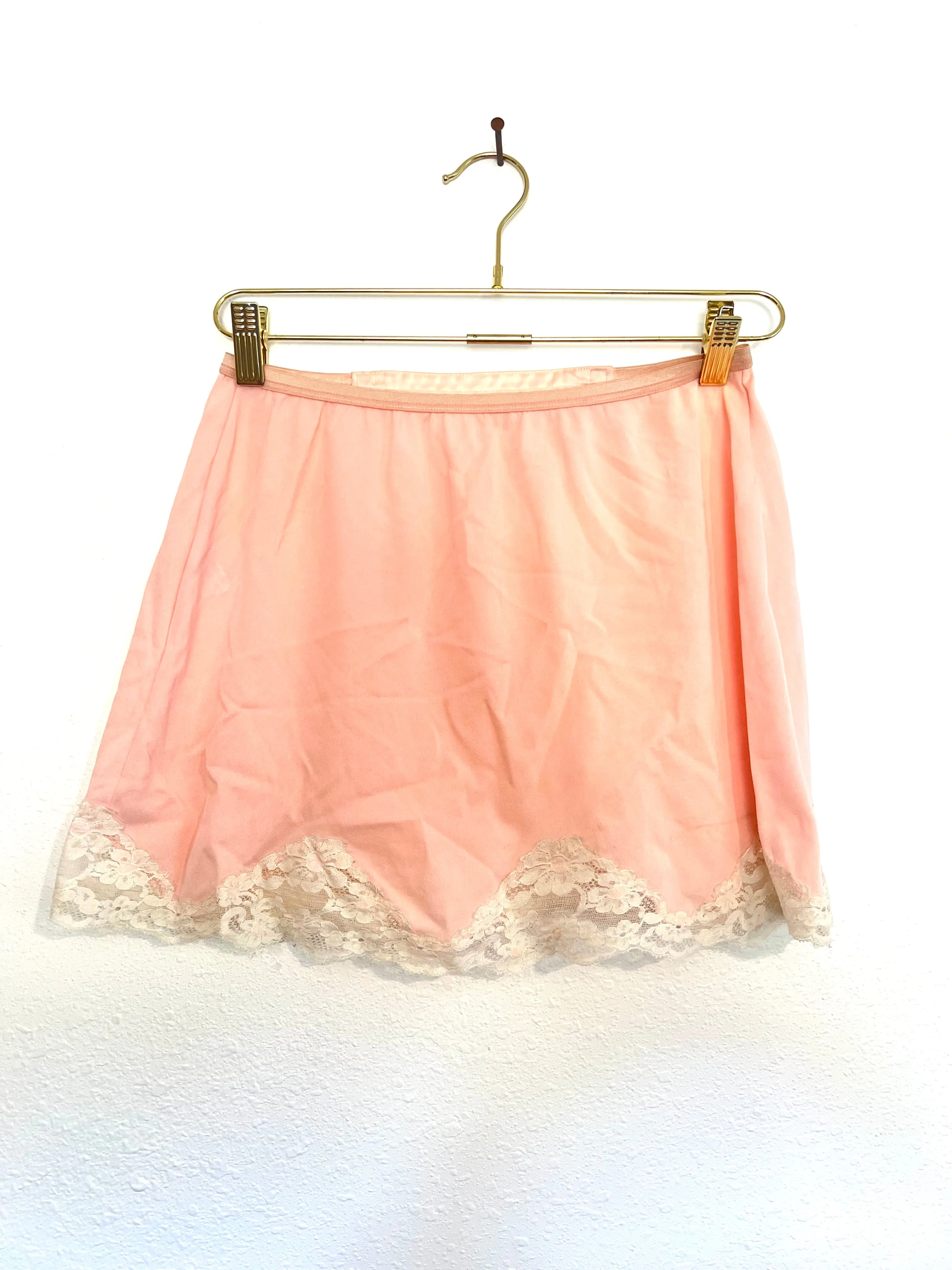 Vintage Pink & Lace Slip Skirt sold by Vanessa Mooney product image thumbnail 2