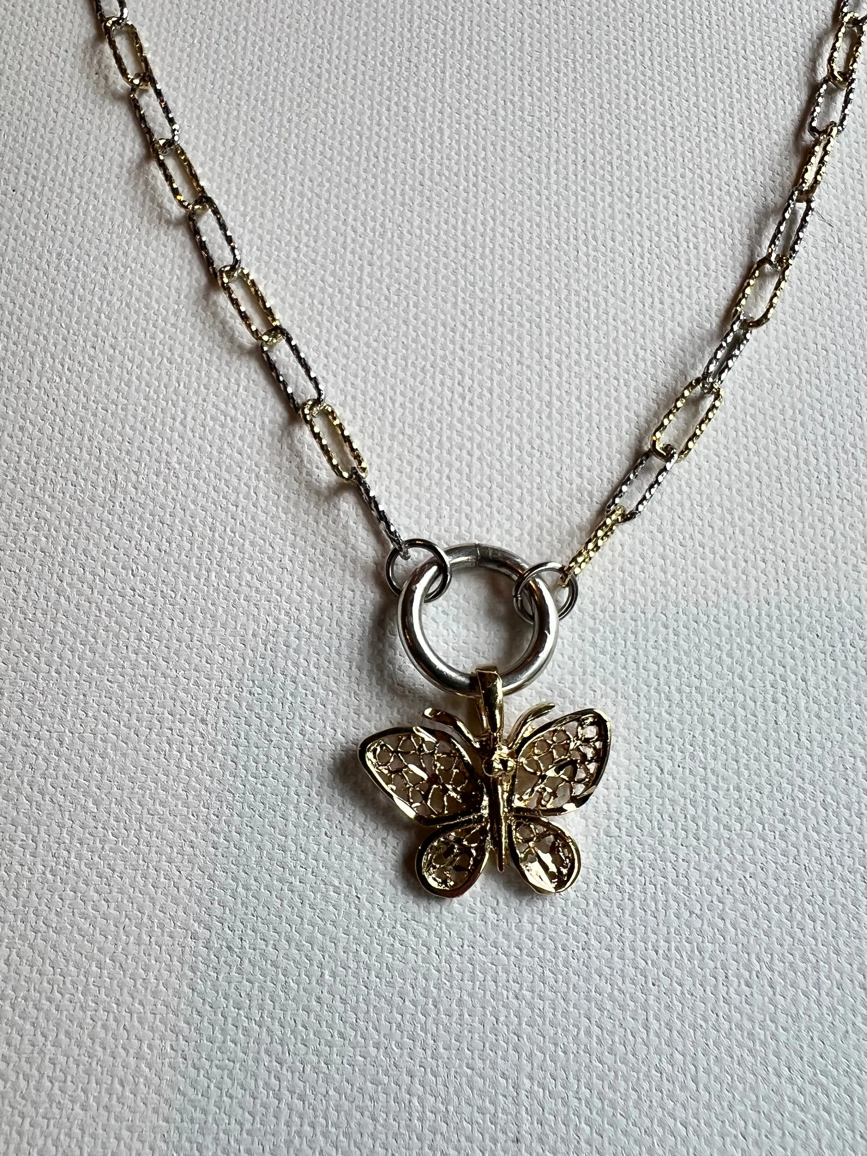 The Gold & Silver Butterfly Necklace sold by Vanessa Mooney product image thumbnail 2