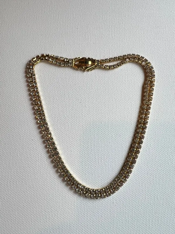 The Gold & Crystal Choker sold by Vanessa Mooney