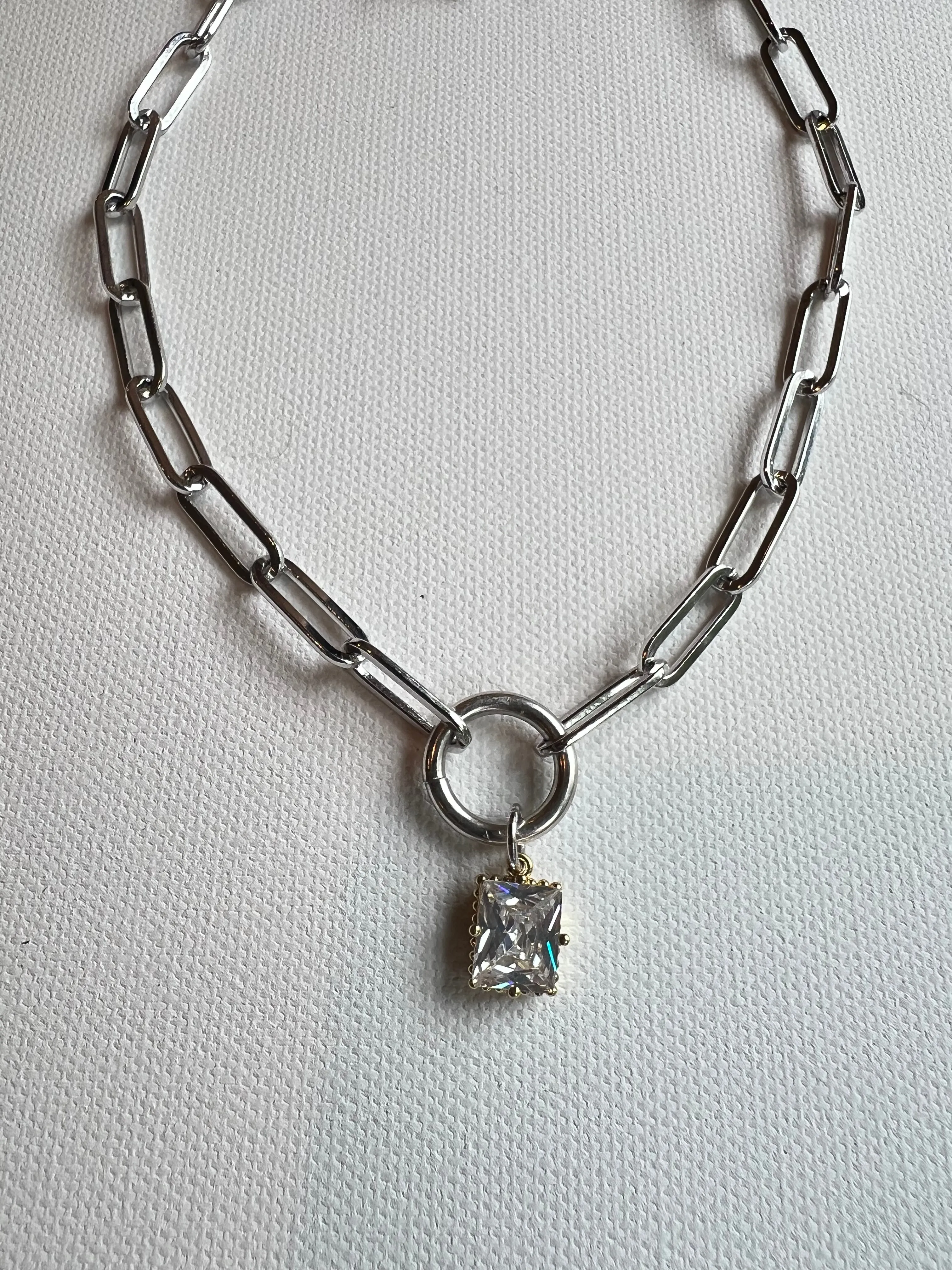 The Silver Chain & Diamond Choker sold by Vanessa Mooney product image thumbnail 2