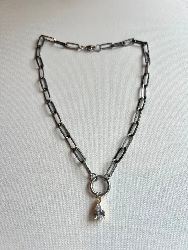 The Silver Chain & Charm Necklace sold by Vanessa Mooney
