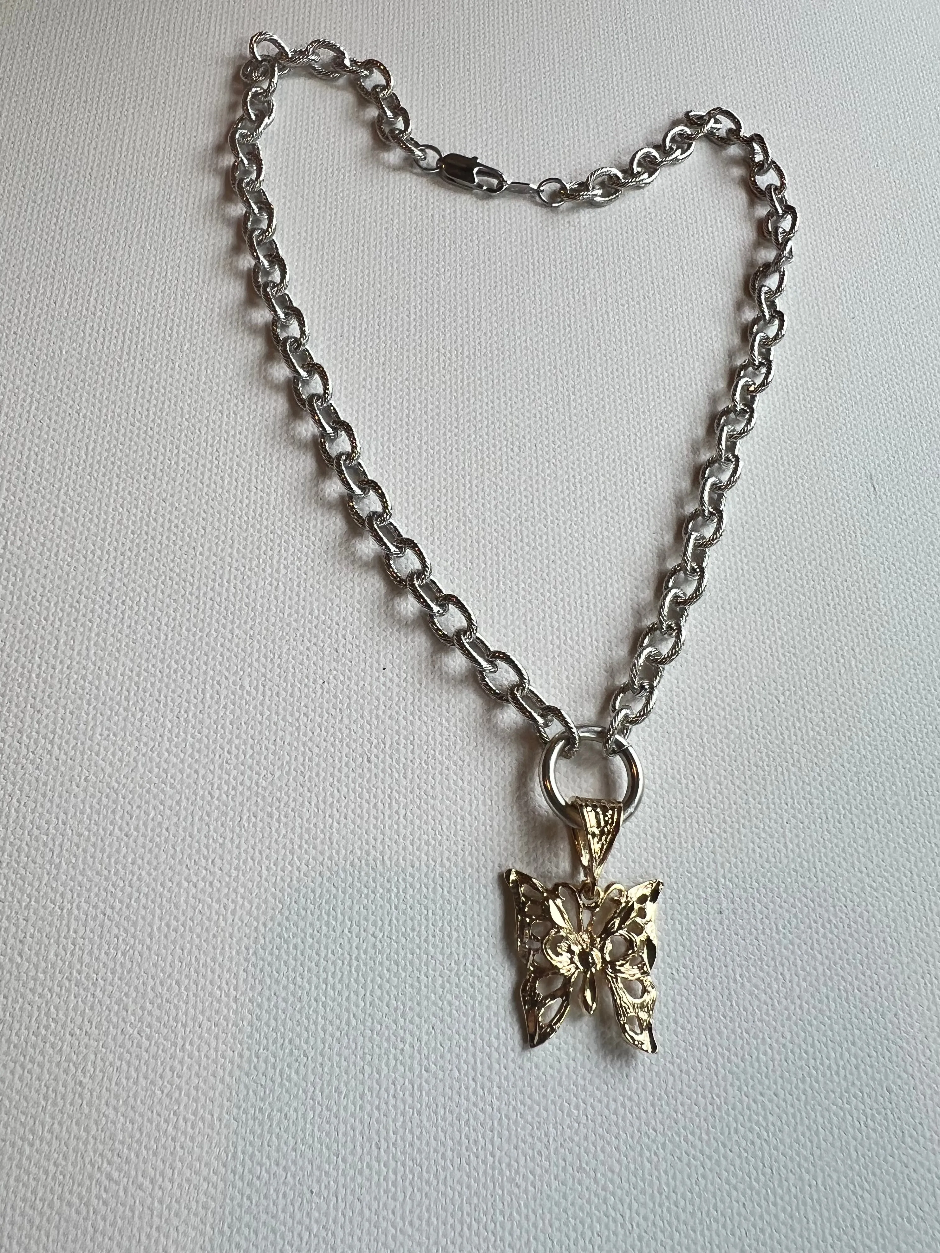 The Silver Chain & Butterfly Necklace sold by Vanessa Mooney product image thumbnail 2