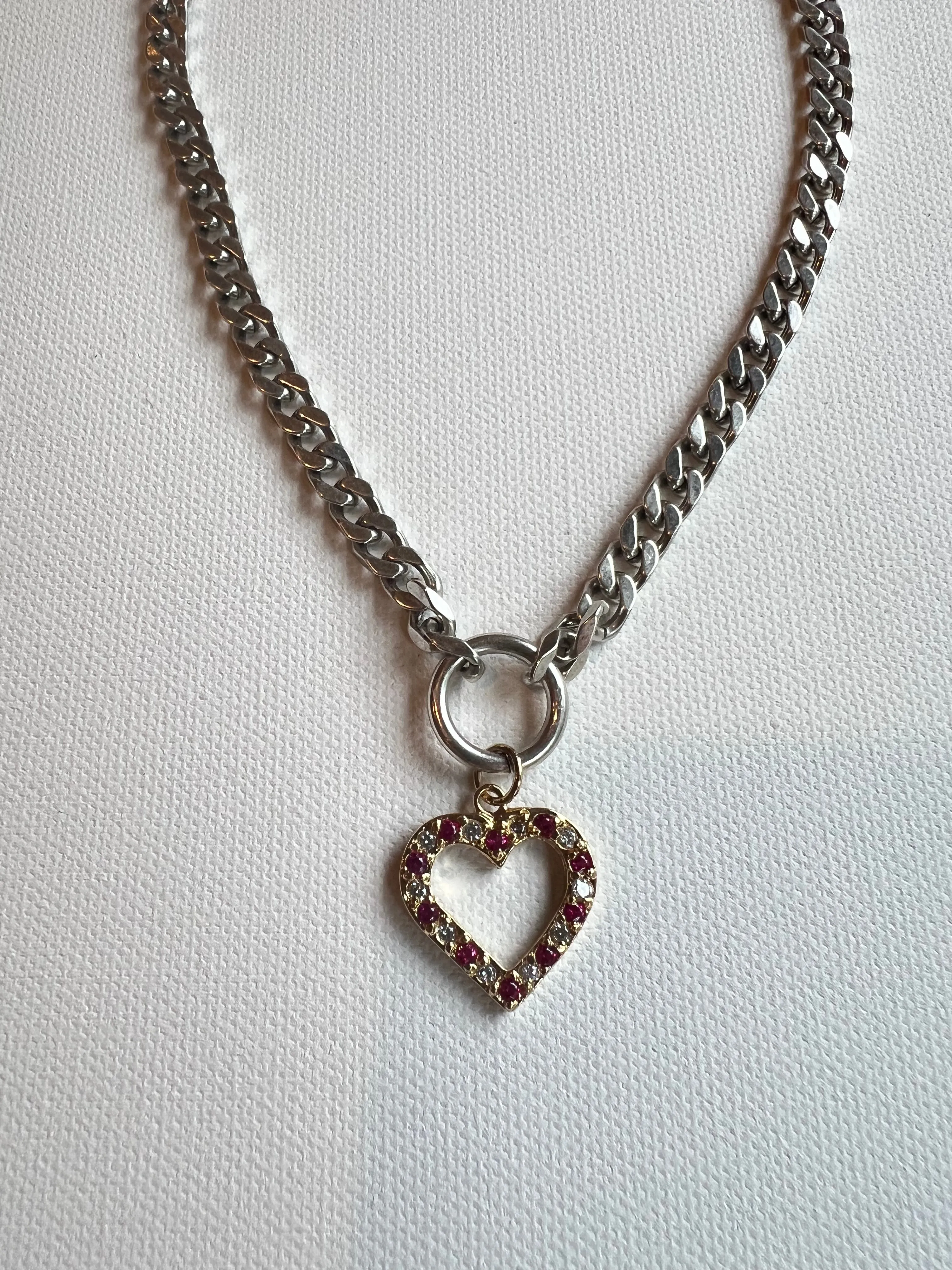 The Silver Chain & Heart Necklace sold by Vanessa Mooney product image thumbnail 2