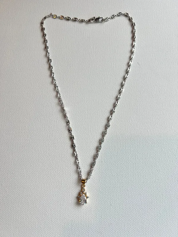 The Princess Crystal & Chain Necklace sold by Vanessa Mooney