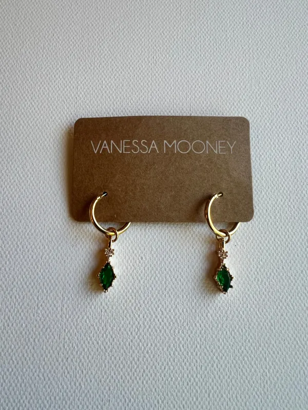 The Emerald & Gold Hoops made by Vanessa Mooney