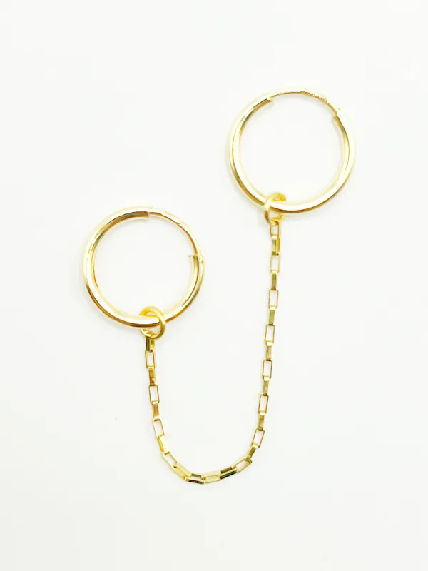 The Eternity Gold Hoops made by Vanessa Mooney