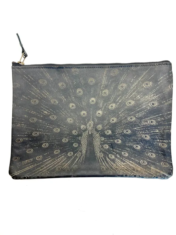 Archive Vanessa Mooney Leather Peacock Clutch sold by Vanessa Mooney
