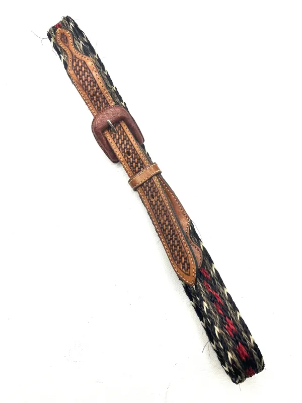 Vintage Leather & Horse Hair Belt made by Vanessa Mooney