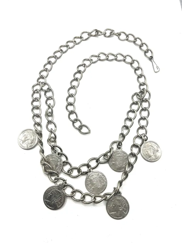 Vintage Silver Coin Belt made by Vanessa Mooney