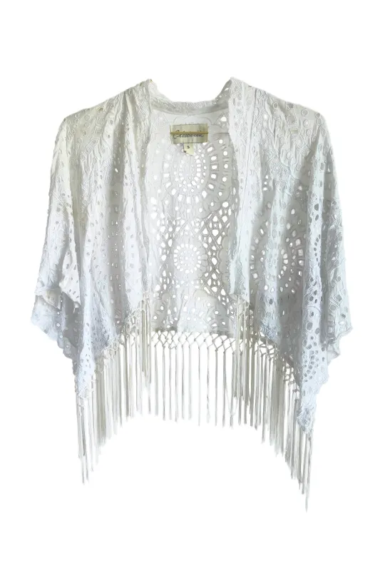 Vintage Eyelet & Fringe Top made by Vanessa Mooney