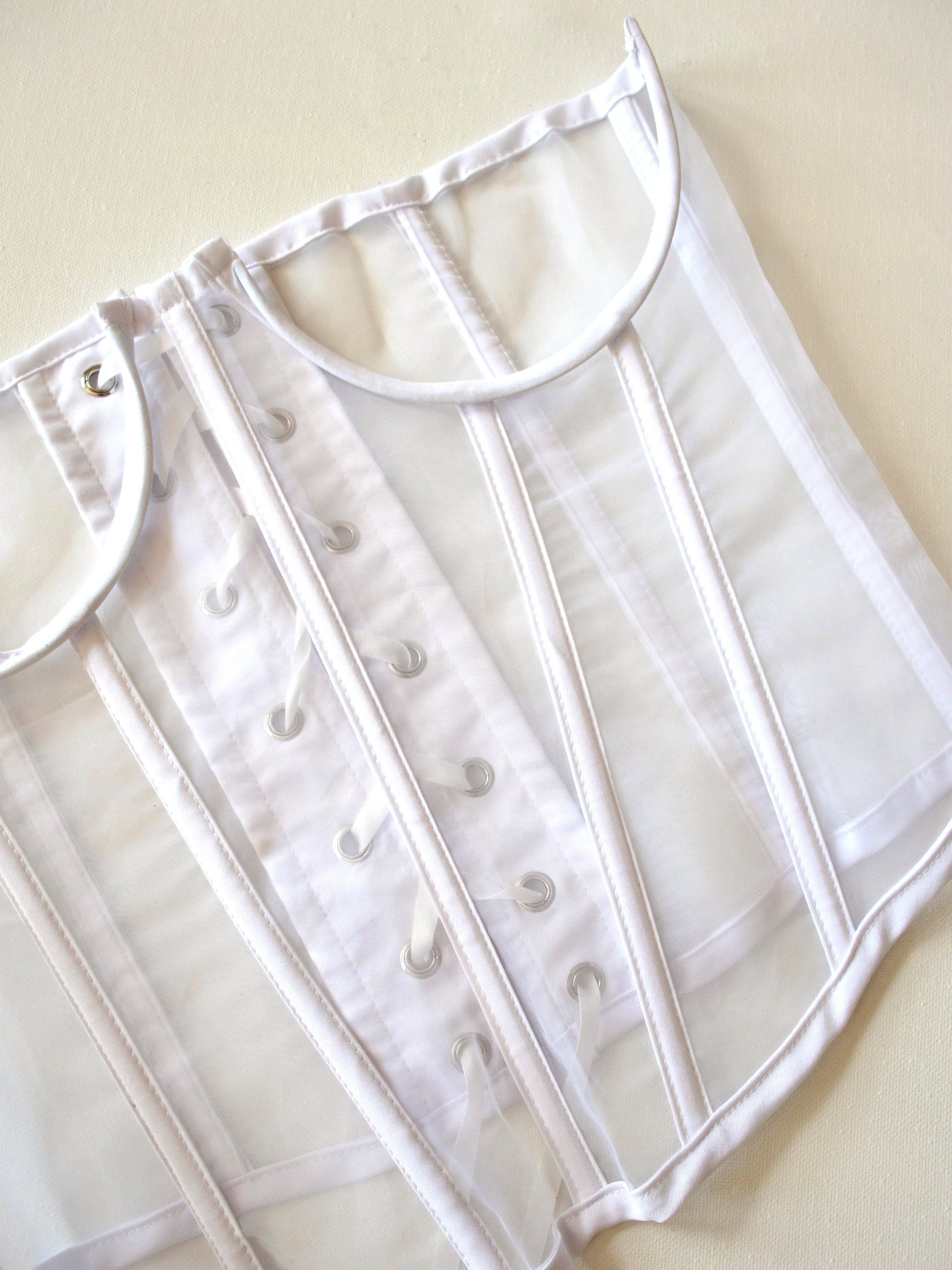 SAMPLE: The Beatrix Corset Top - White sold by Vanessa Mooney product image thumbnail 5
