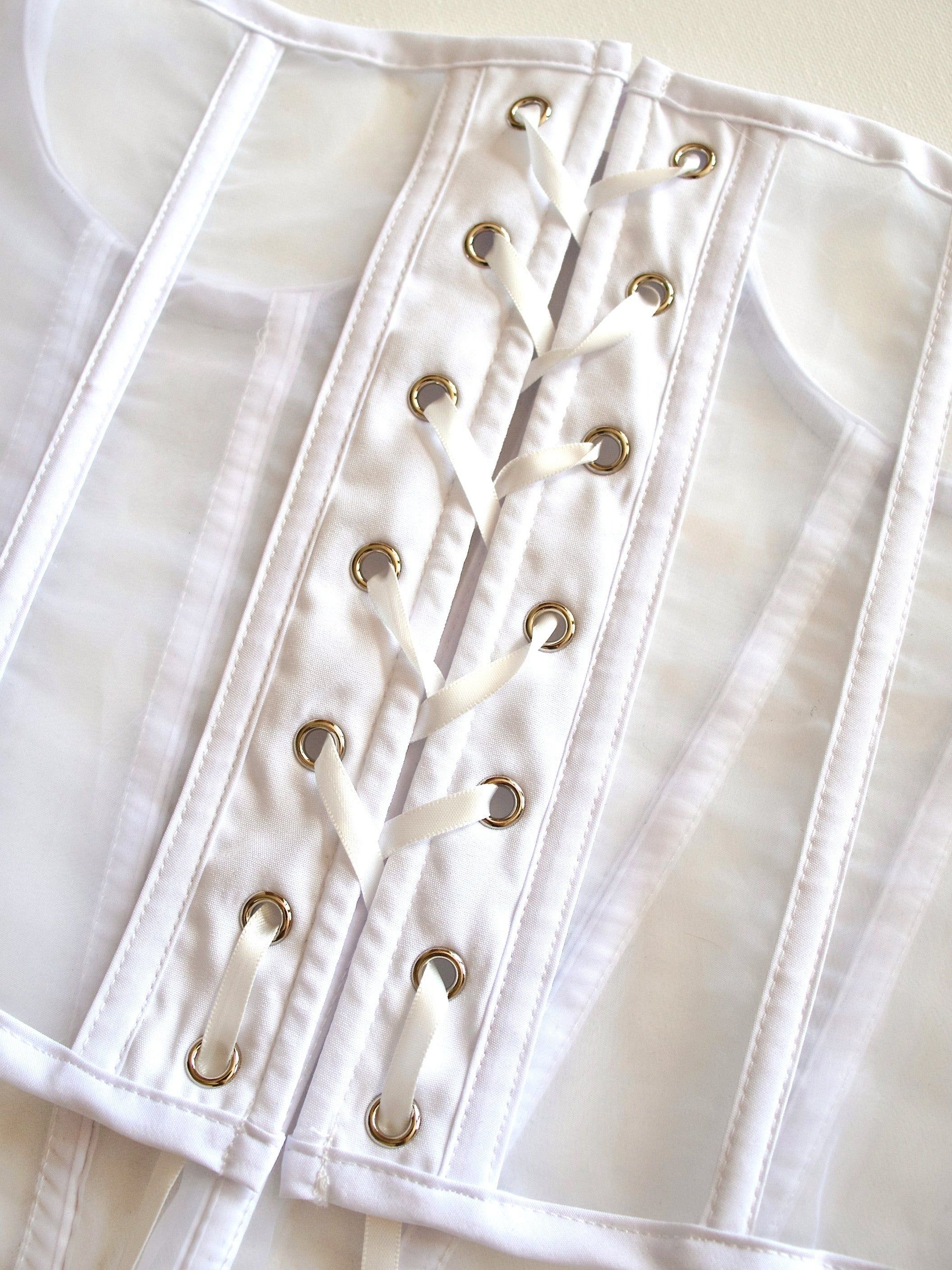 SAMPLE: The Beatrix Corset Top - White sold by Vanessa Mooney product image thumbnail 4