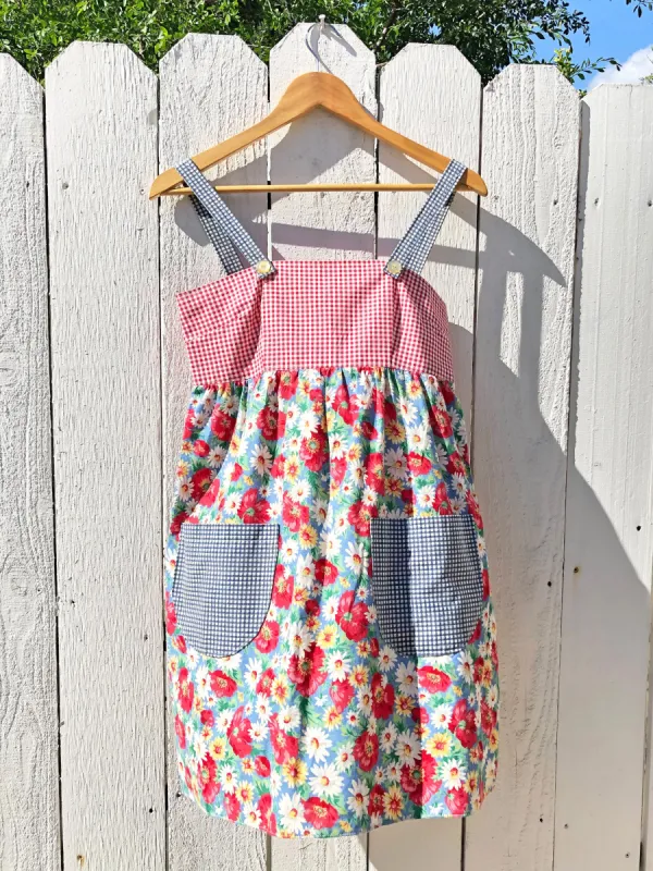 VINTAGE: '70s Patchwork Mini Dress - Multi sold by Vanessa Mooney