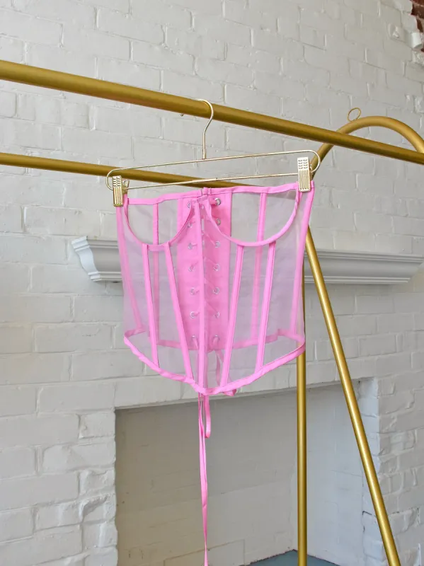 The Beatrix Corset Top - Pink sold by Vanessa Mooney