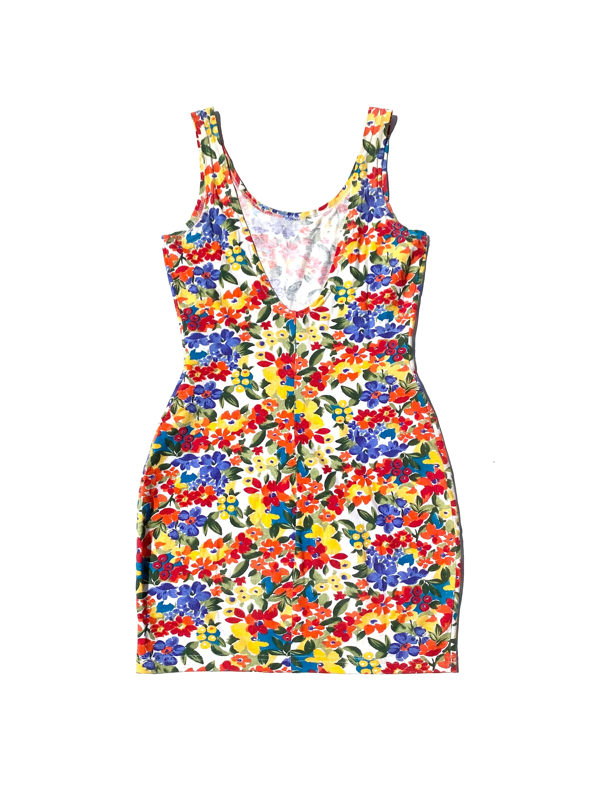 VINTAGE: Mini Dress - Bright Floral sold by Vanessa Mooney product image thumbnail 4