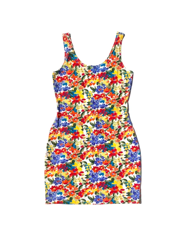 VINTAGE: Mini Dress - Bright Floral sold by Vanessa Mooney