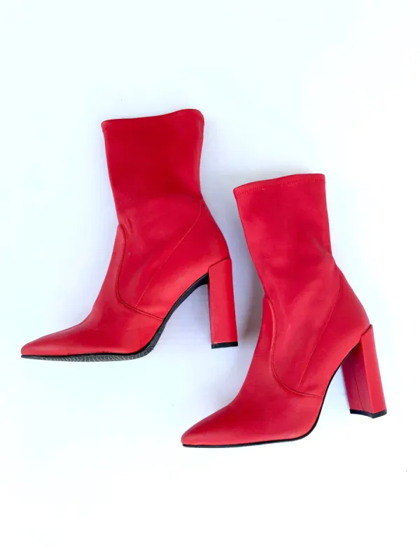 Vintage: Stuart Weitzman Red Leather Boots sold by Vanessa Mooney