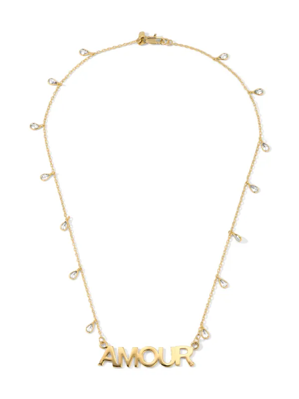 The Teardrop Crystal Amour Necklace sold by Vanessa Mooney