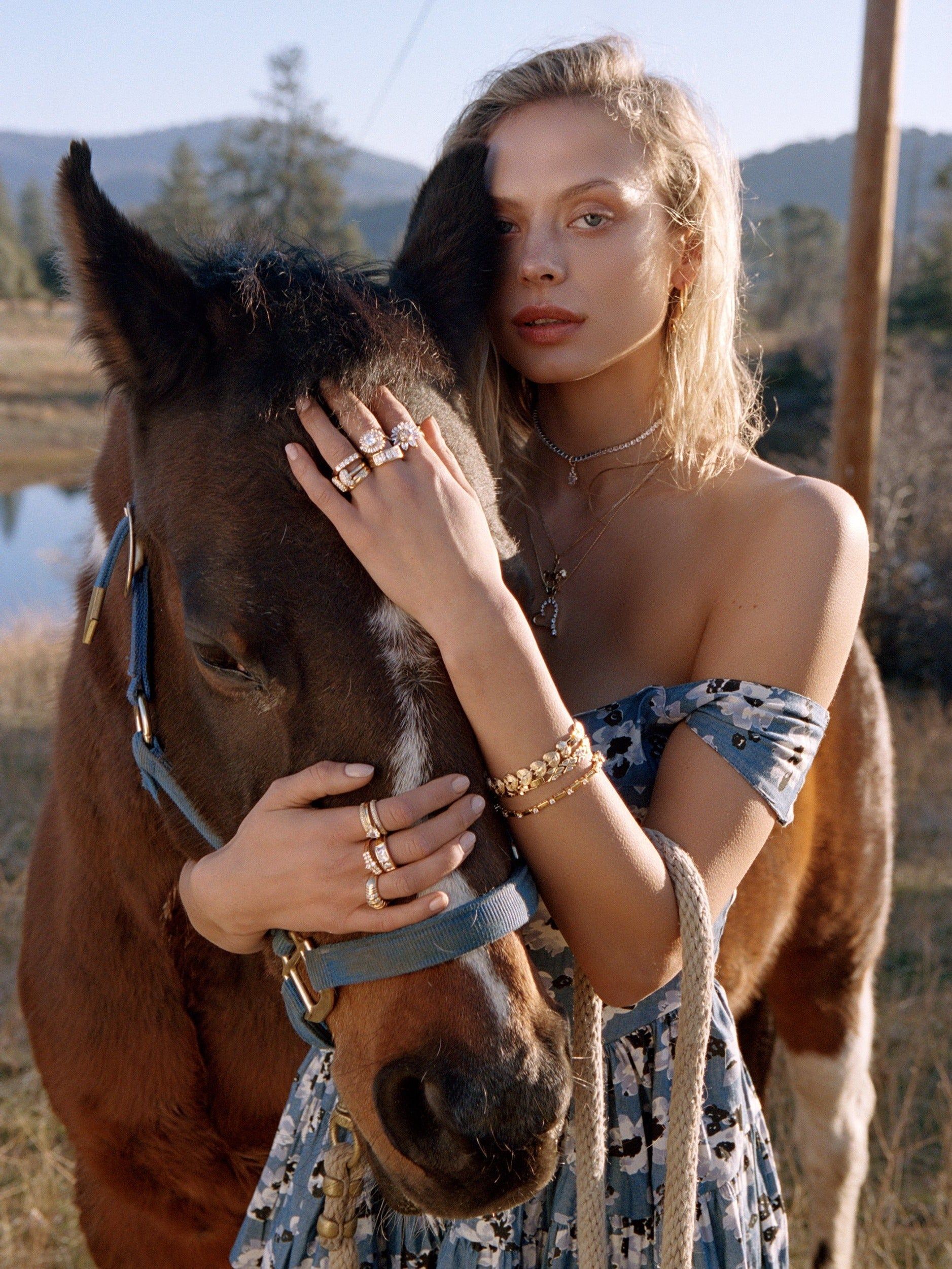 SAMPLE: The Elisabeth Romper Dress - Denim Floral sold by Vanessa Mooney product image thumbnail 2