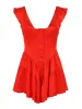 The Elisabeth Romper Dress - Ruby Satin sold by Vanessa Mooney