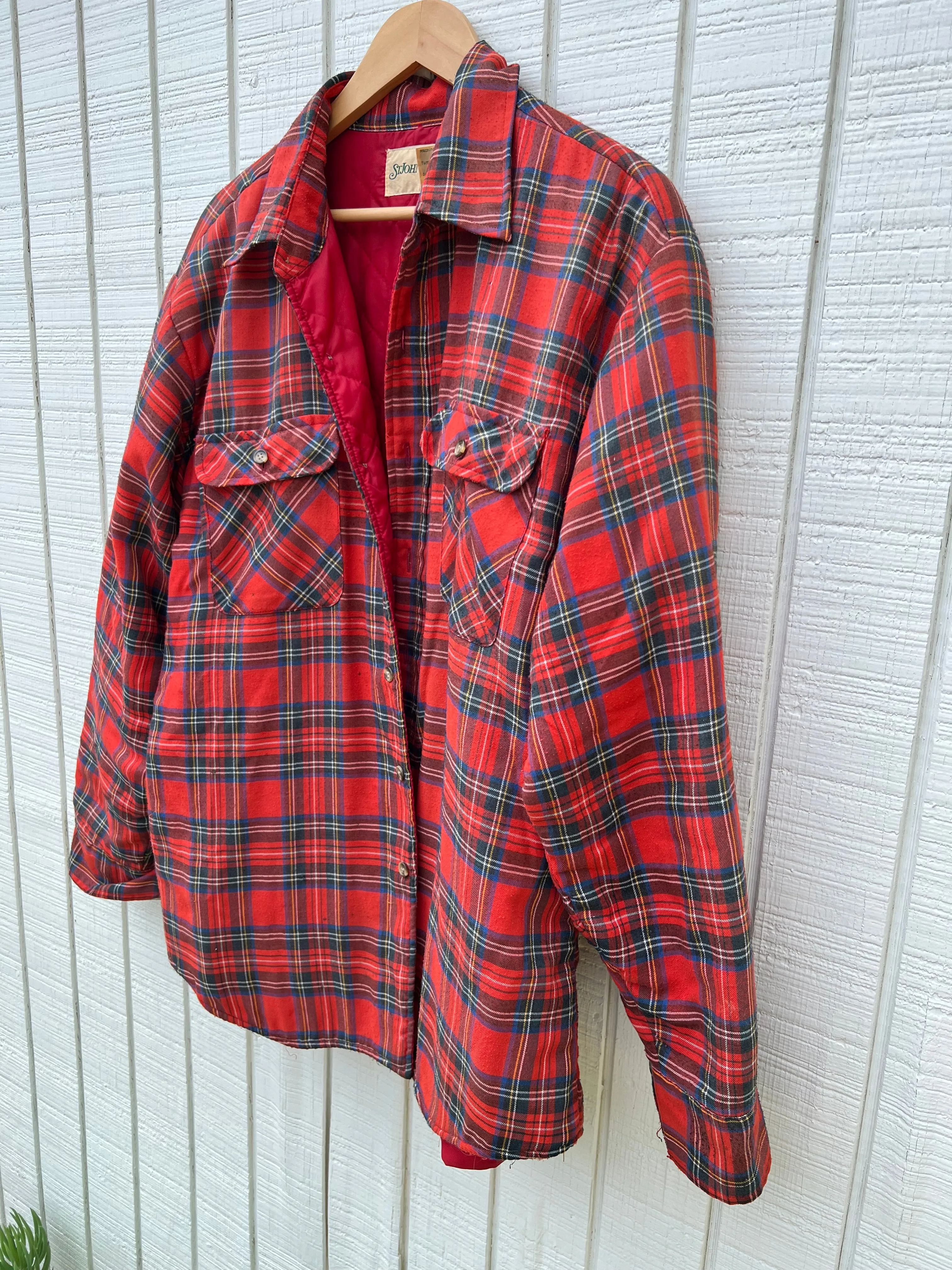 VINTAGE: '90s Quilted Flannel Shirt sold by Vanessa Mooney product image thumbnail 2
