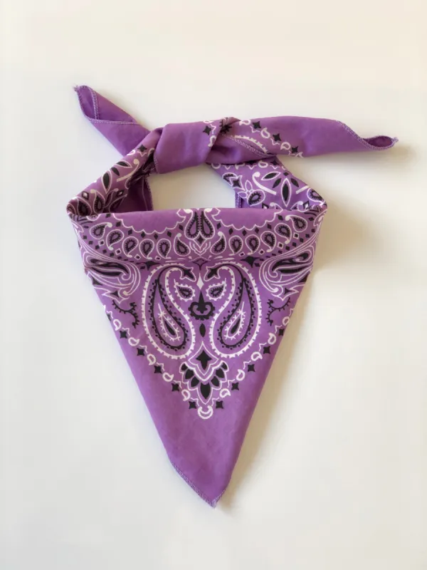 VINTAGE: Cotton Bandana - Purple sold by Vanessa Mooney