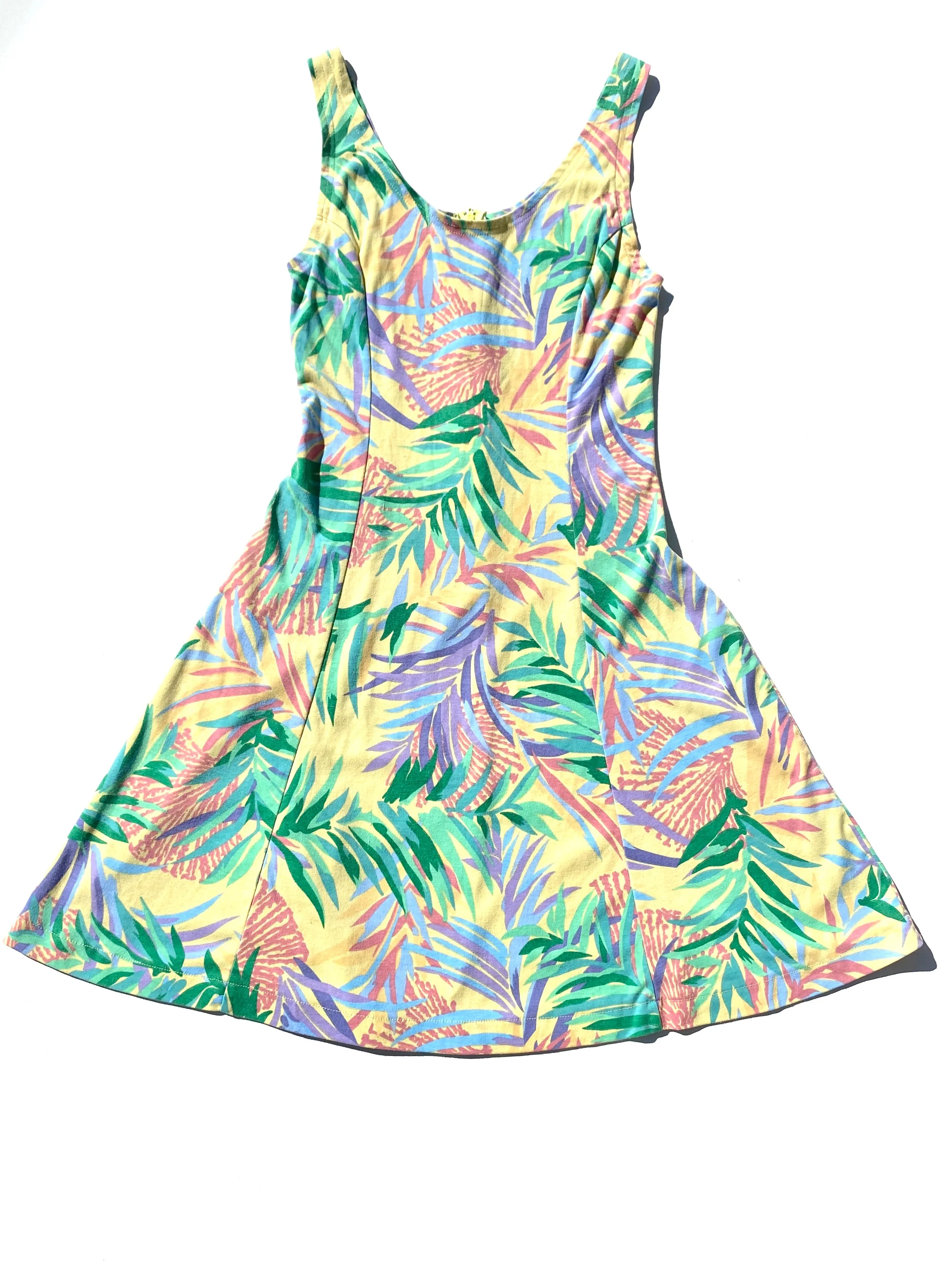 VINTAGE: Sun Dress - Pastel Palms sold by Vanessa Mooney