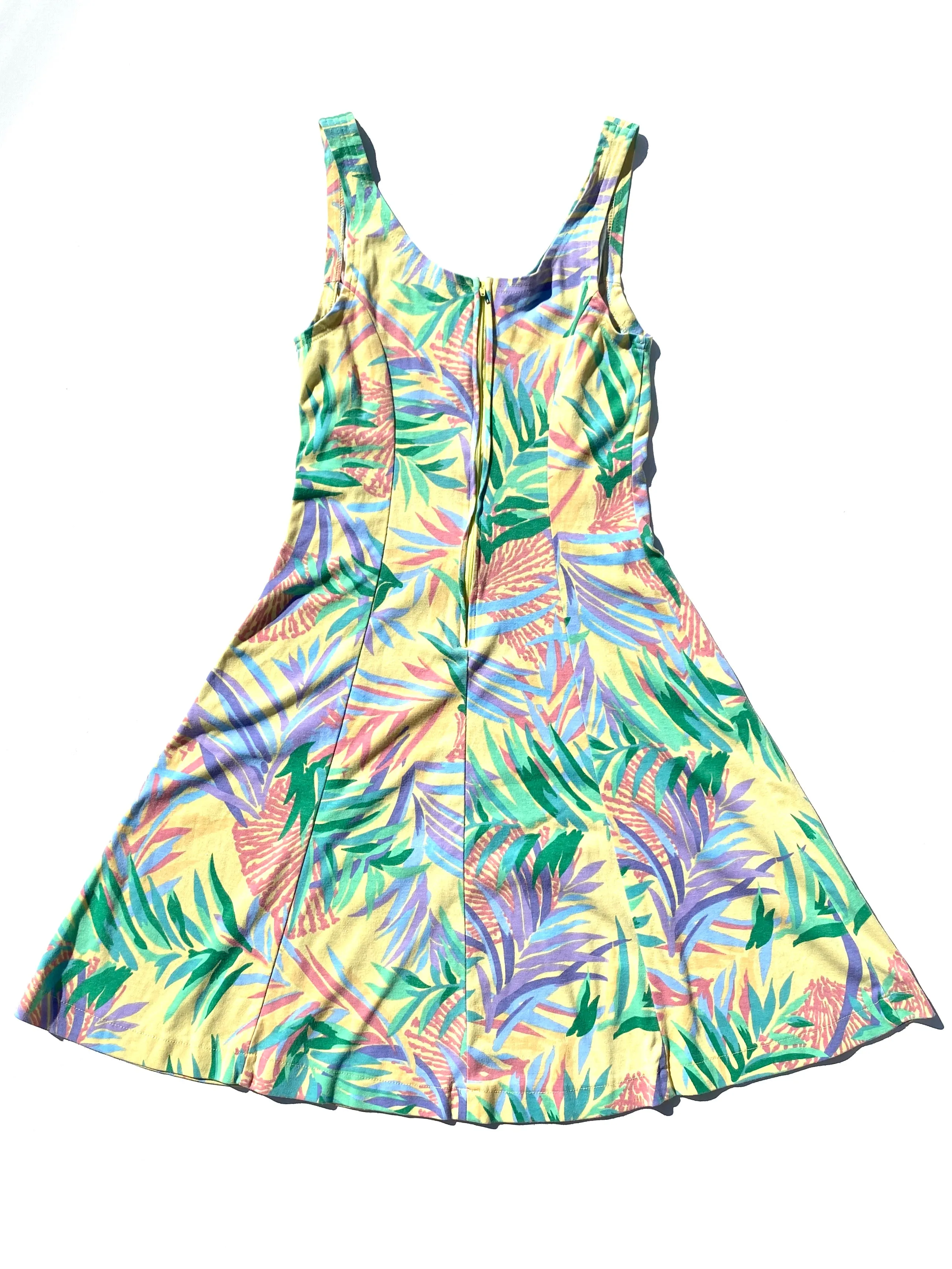 VINTAGE: Sun Dress - Pastel Palms sold by Vanessa Mooney product image thumbnail 4