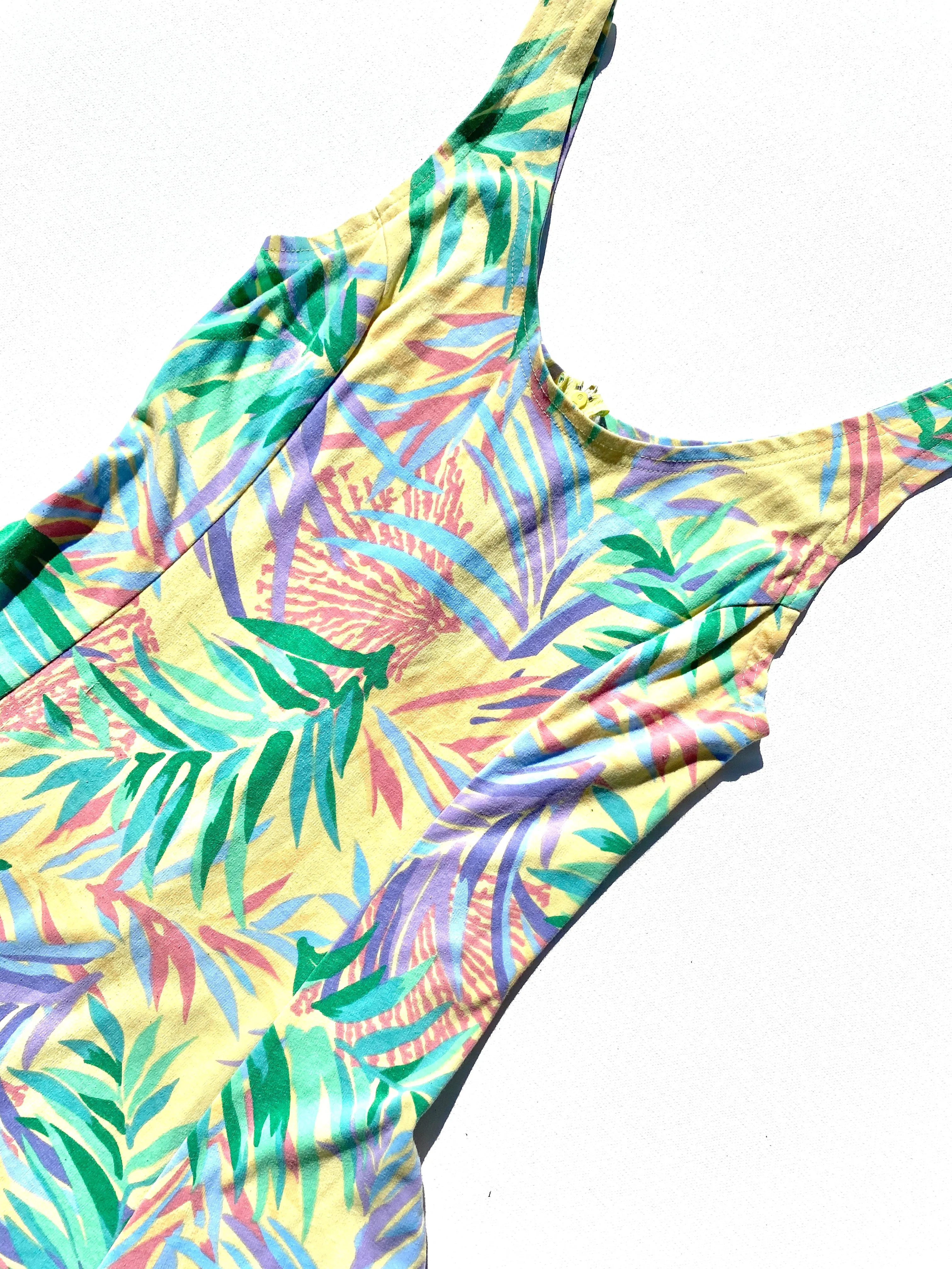 VINTAGE: Sun Dress - Pastel Palms sold by Vanessa Mooney product image thumbnail 2
