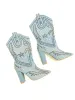 VINTAGE: Western Boots - Bedazzled Blue sold by Vanessa Mooney