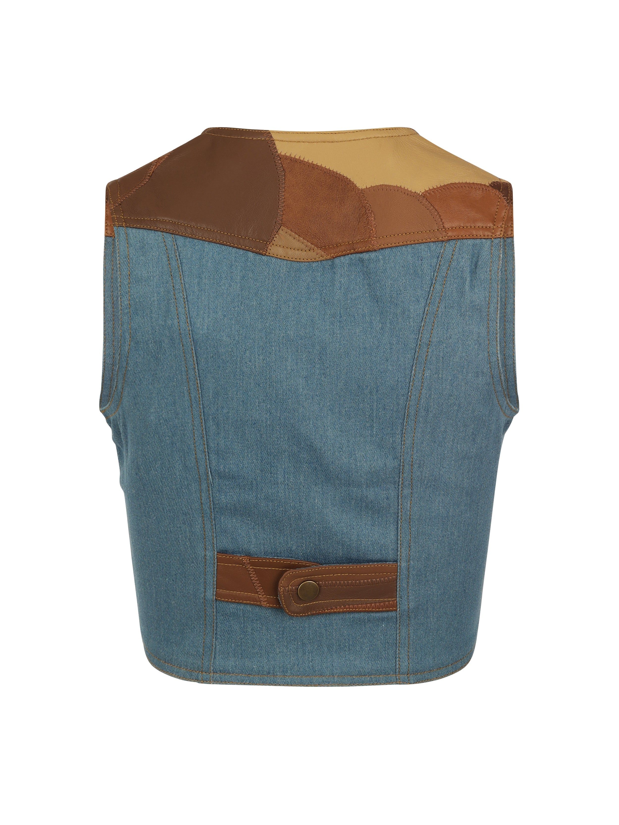 SAMPLE: The Charlee Vest - Light Denim sold by Vanessa Mooney product image thumbnail 6