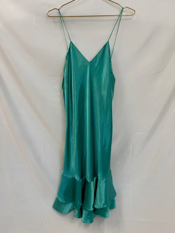 Vintage: Victoria’s Secret Y2k Teal Slip Dress sold by Vanessa Mooney