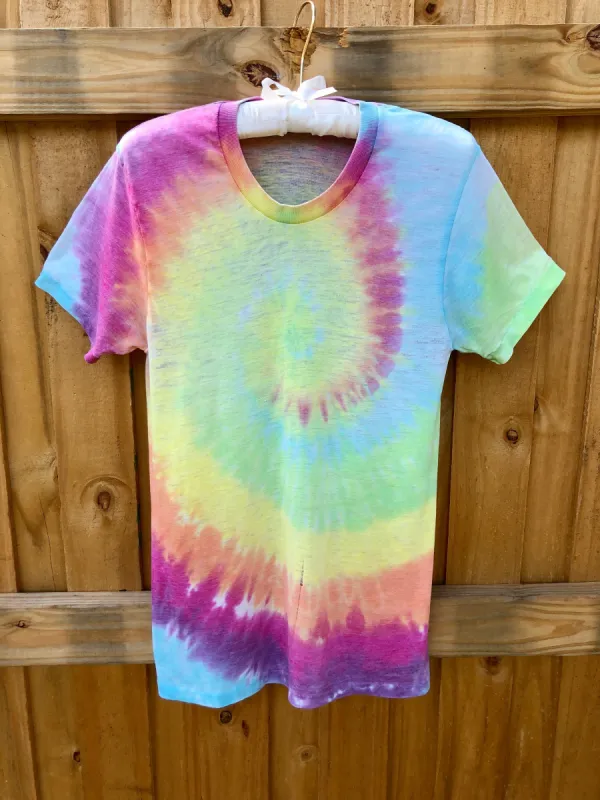 VINTAGE: Cotton Tie-Dye T-Shirt sold by Vanessa Mooney