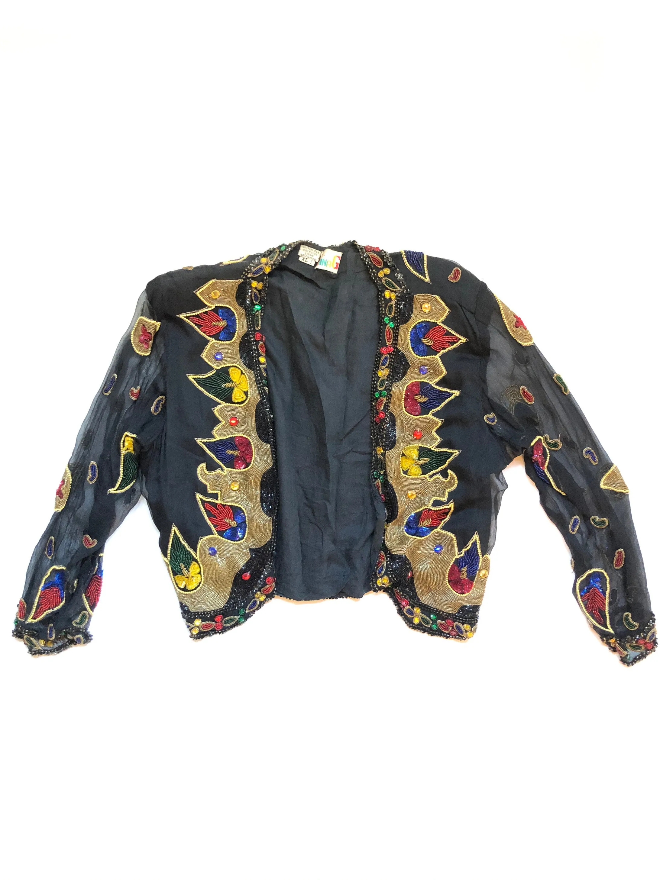 VINTAGE: Black Sequined Jacket sold by Vanessa Mooney