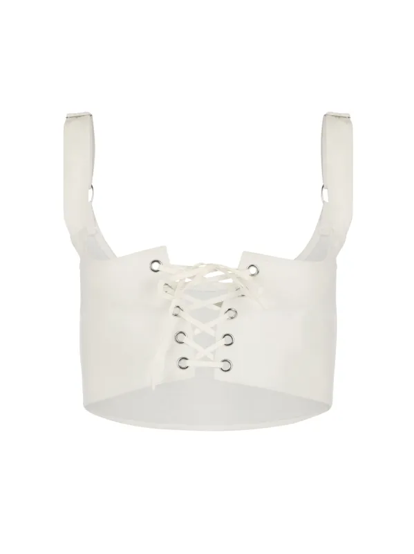 The Dahlia Bustier Top - White, Large sold by Vanessa Mooney