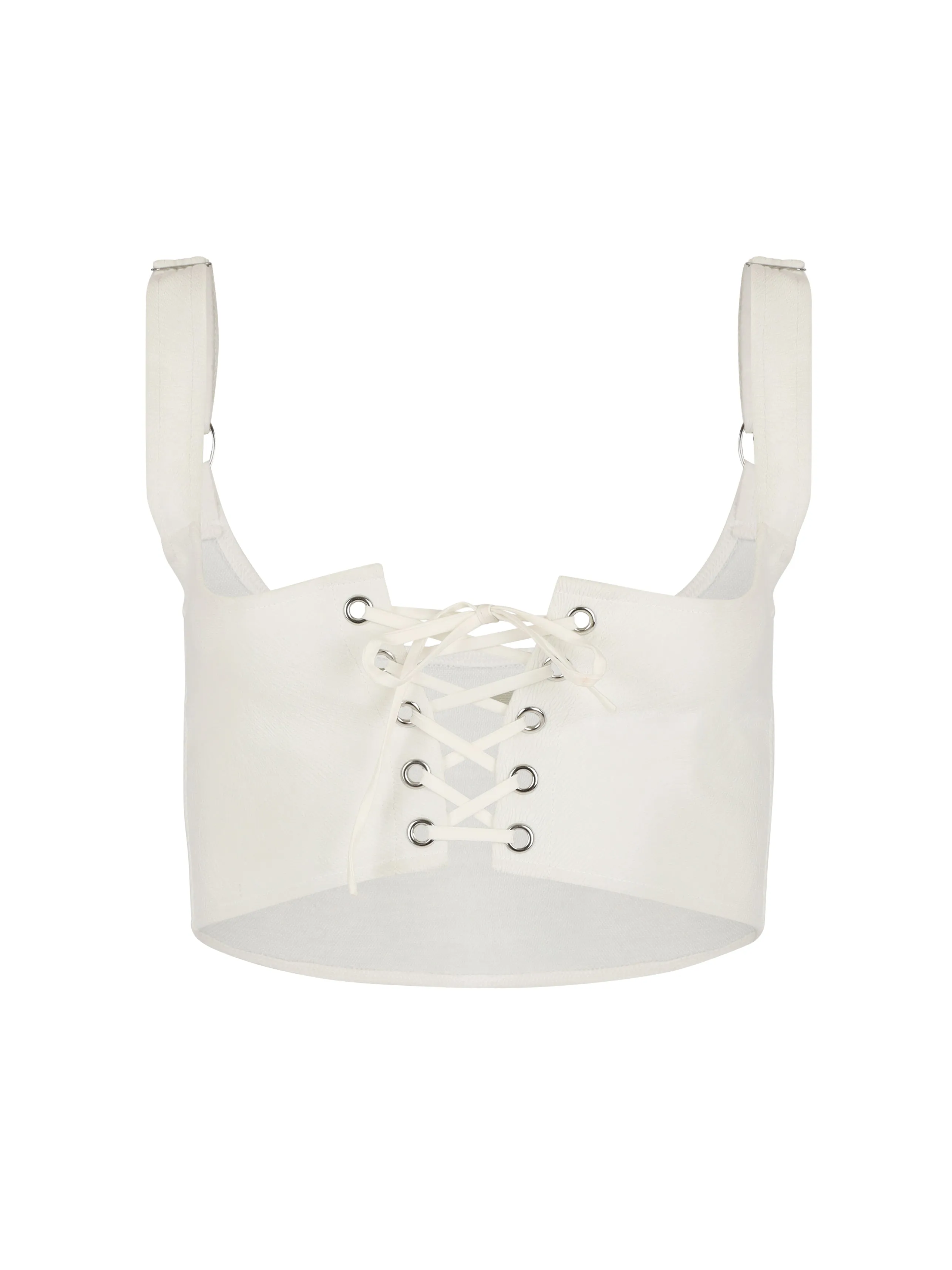 The Dahlia Bustier Top - White, Large sold by Vanessa Mooney