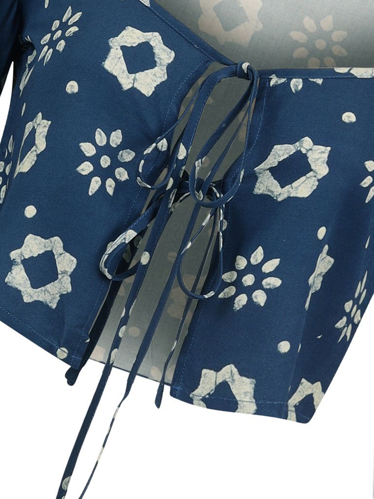 The Gemma Top - Indigo Flower sold by Vanessa Mooney product image thumbnail 5