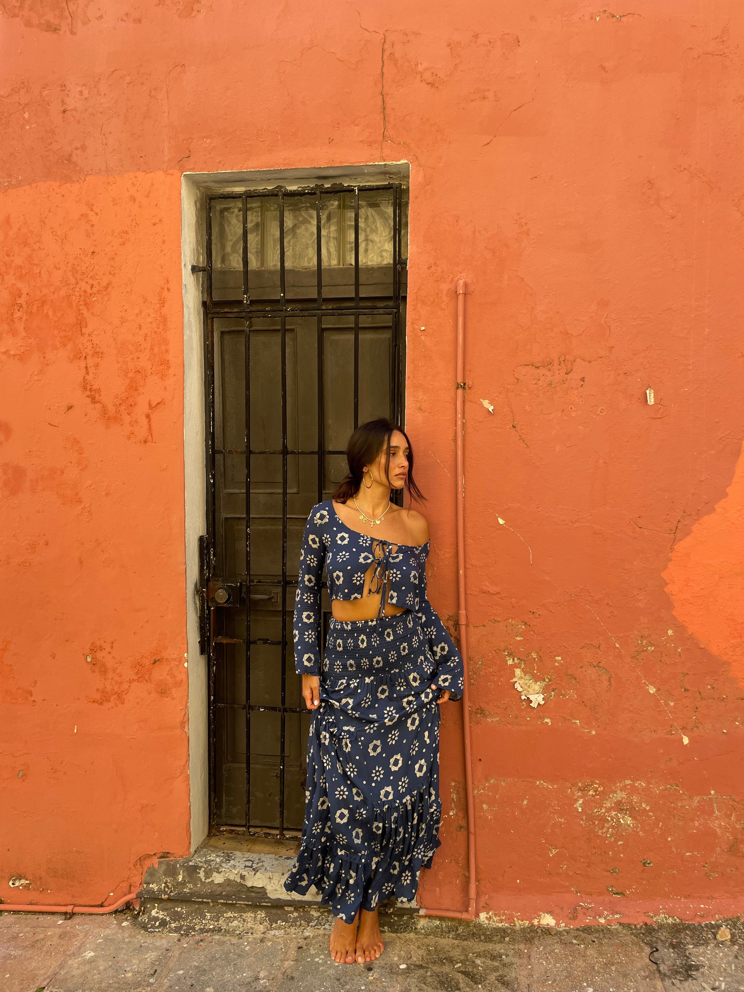 The Gemma Top - Indigo Flower sold by Vanessa Mooney product image thumbnail 3