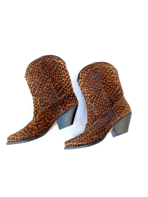 Vintage: Buttero Leopard Print Cowgirl Boots sold by Vanessa Mooney