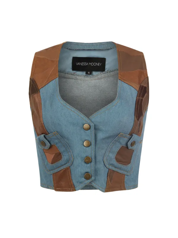SAMPLE: The Charlee Vest - Light Denim sold by Vanessa Mooney