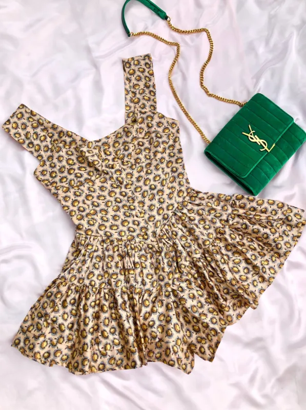SAMPLE: The Elisabeth Romper Dress - Silk Daisy sold by Vanessa Mooney