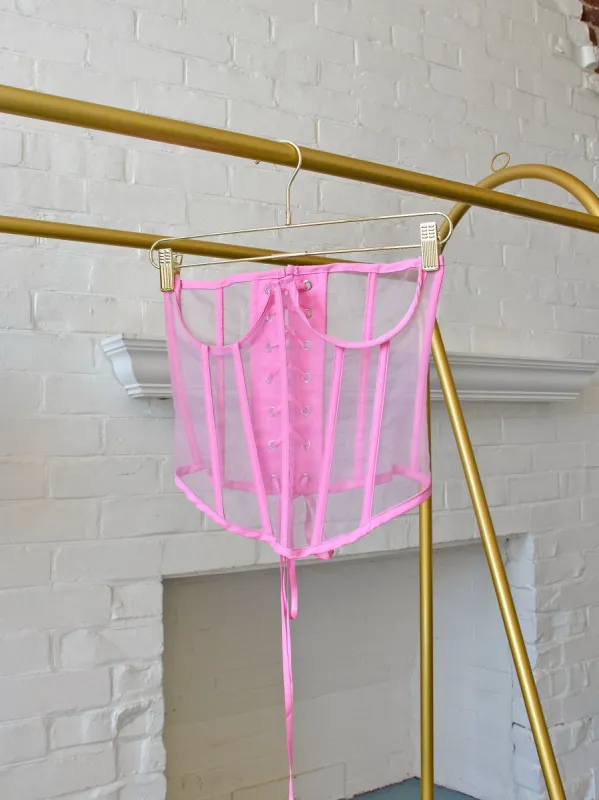 SAMPLE: The Beatrix Corset Top - Pink sold by Vanessa Mooney